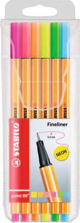 Rotulador Stabilo Point 88 Estuche 6 Unid Colores Neon | Stabilo | Pack 1 Unidades